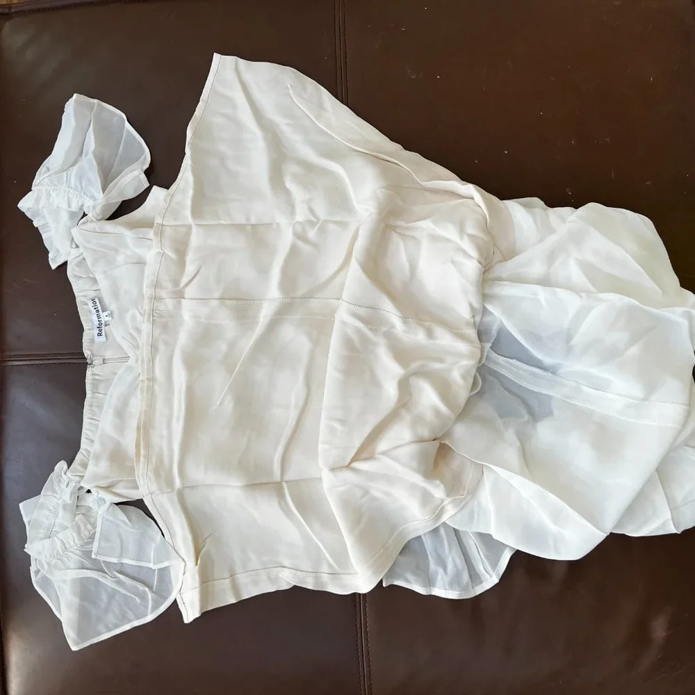 Reformation Butterfly Dress in Ivory - Picture 13 of 15